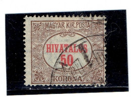 HONGRIE ( Y&T) 1922/24 - N°15  * Type De 1921 *     50k  (obli) - Officials