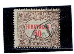 HONGRIE ( Y&T) 1922/24 - N°15  * Type De 1921 *     50k  (obli) - Dienstzegels