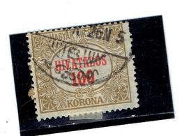 HONGRIE ( Y&T) 1922/24 - N°16  * Type De 1921 *     100k  (obli) - Dienstmarken