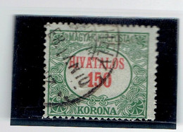 HONGRIE ( Y&T) 1922/24 - N°17  * Type De 1921 *     150k  (obli) - Dienstzegels