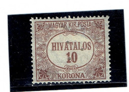 HONGRIE ( Y&T) 1922/24 - N°12  * Type De 1921 *     10k  (neuf/new) - Servizio