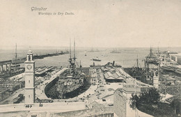 Gibraltar Warships In Dry Docks Bateau Guerre Cale Sèche  Edit A. Beanland Malin - Gibraltar