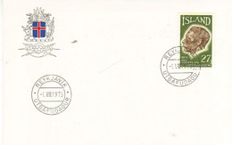 Iceland Island 1975 100th Anniversary Of The Emigration To America., Stephan G. Stephansson (1853-1927),  MI 504 FDC - Covers & Documents