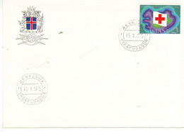 Iceland Island 1975 0 Years Red Cross Of Iceland,  MI 509 FDC - Lettres & Documents