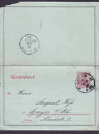 Deutsches Reich Postal Stationery Ganzsache Entier Germania Kartenbrief LEIPZIG 1902 August HESS SPEYER A. Rhein (Arr.) - Andere & Zonder Classificatie