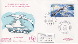 Crozet, 1/1/00 N° 271 (Albatros, Crozet Et Graphique) Premier Jour Sur FDC - Other & Unclassified