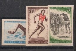 Niger - 1963 - N°Yv. 120 à 122 - Jeux Sportifs - Non Dentelé / Imperf. - Neuf Luxe ** / MNH / Postfrisch - Niger (1960-...)