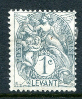 French Levant 1902-20 1c Slate HM (SG 9a) - Neufs