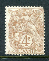 French Levant 1902-20 4c Brown HM (SG 12) - Ungebraucht