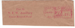 Give To V. F. W. Auxiliary Cancer Research Fund - Kansas City - Meterstamp 1951 - Pharmacy