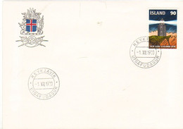 Iceland Island 1978  100 Years Of Lighthouses In Iceland, Reykjanesviti, Oldest Lighthouse In Iceland  MI 537 FDC - Brieven En Documenten