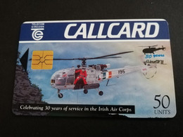 IRELAND /IERLANDE   CHIPCARD  50  UNITS  CELEBRATING IRISH AIR CORPS  HELICOPTER/ALOUETTE            CHIP   ** 5265** - Irlanda