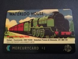 ENGELAND/ GREAT BRITAIN  MERCURY CARD  1POUND WATERLOO HOUSE/ TRAIN  SERIE 20MERB  MINT **5270** - [ 4] Mercury Communications & Paytelco