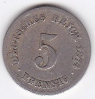 5 Pfennig 1874 G KARLSRUHE,  Wilhelm I, En Cupronickel, KM# 3 - 5 Pfennig