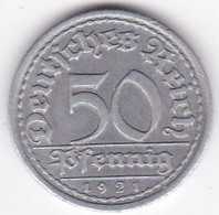 République De Weimar 50 Pfennig 1921 F STUTGART , En Aluminium - 50 Rentenpfennig & 50 Reichspfennig