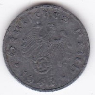 1 Reichspfennig 1942 F STUTGART ,en Zinc - 1 Reichspfennig