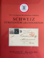 Catalogue Corinphila Auktionen. 232 SCHWEIZ FÜRSTENTUM LIECHTENSTEIN - Catalogues De Maisons De Vente