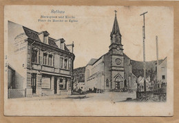 67   ROTHAU    PLACE  DU  MARCHE    ET  EGLISE - Rothau