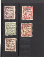 Grand Liban: Année 1924 Série De 5 Valeurs  N°6* à 10* - Postage Due