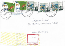 Macedonia 2002 Skopje World Cup Football Korea Japan Painting Registered Cover - 2002 – Südkorea / Japan