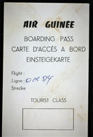103-GUINEA-GUINEÉ Air Guinee Conakry, Boarding Pass-Carte D'acces-Board Einsteigekarte-ca 1964 - Boarding Passes