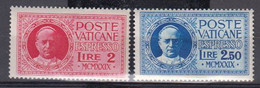 VATICAN      1929  Expr          N°    1 / 2      ( Neuf Avec Charniére )  COTE     45 € 00     ( F 497 ) - Exprès