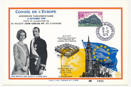 1,20 Conseil De L'Europe Obl Strasbourg 8/10/1979 - Visite De Sa Majesté Juan Carlos 1er, Roi D'Espagne - Covers & Documents