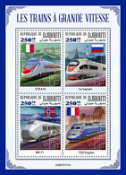 DJIBOUTI 2021 - Speed Trains, Rialto Bridge. Official Issue [DJB210111a] - Bridges