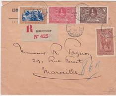 MADAGASCAR - LETTRE RECOMMANDEE POUR MARSEILLE 1932 - Briefe U. Dokumente