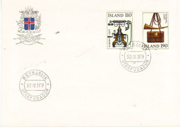 Iceland Island 1979 Europa: Telecommunication And Postal History, Telephone And Posthorn MI 539-540 FDC - Briefe U. Dokumente
