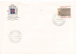 Iceland Island 1979 Snorri Sturluson's 800th Birthday  MI 546 FDC - Covers & Documents