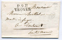 P9P  TROYES / Dept De L'Aube / 1826 - 1801-1848: Vorläufer XIX