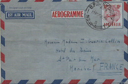 Australia 1955 Sydney 10d Aerogramme To France - Aerogramme