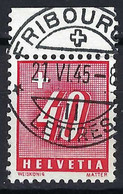 SUISSE Taxe 1938: Le ZNr. 60z BDF Obl. CAD "Fribourg" Du 21.VI.45 - Strafportzegels