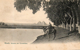 Delcampe - - GIZEH (Egypte). - Strasse Der Pyramiden. -  Scan Verso - - Gizeh