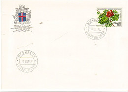 Iceland Island 1980 Year Of The Tree. Branch Of A Mountain Ash (Sorbus Aucuparia) MI 552 FDC - Briefe U. Dokumente