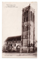 CPSM Phot Rouvray. Maule église Et Tour Renaissance Recto-verso Avec Timbre 1936 - Maule