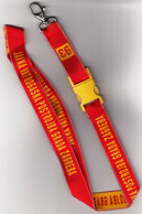 Firemen / Lanyard Neck Hanging Strap Keyring ID Card Badge Holder / Croatia, Zagreb Public Fire Station - Pompiers