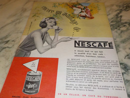 ANCIENNE PUBLICITE ENCORE UN AVANTAGE DE  NESCAFE 1958 - Affiches