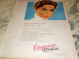 Delcampe - ANCIENNE PUBLICITE CHEVEUX VITAPOINTE DE VITABRILL  1957 - Autres & Non Classés