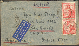 Bizone 2 X 20 Pfg.Exportmesse A. Luftpost-Brief N.Argentinien A. Wittingen  V.1949 - Zone Anglo-Américaine