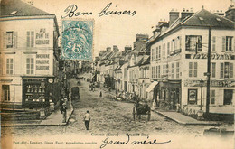 Gisors * La Grande Rue * Commerce Magasin Cycles Automobile Veuve POUPART * Horlogerie Bijouterie E. LECOMTE - Gisors