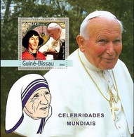 Guinea Bissau 2003, Celebrities, Pope J. Paul II, Copernicus, Mother Teresa, BF - Madre Teresa