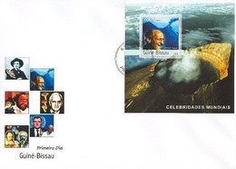 Guinea Bissau 2003, Celebrities, Tazieff, Vulcano, BF In FDC - Volcanos