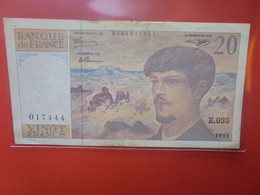 FRANCE 20 Francs 1992 Circuler (B.22) - 20 F 1980-1997 ''Debussy''