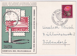 Schweiz 1958 - Tag Der Briefmarke BELLINZONA - Pro Juventute 175 / Michel 665 - Giornata Del Francobollo