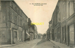 85 Ste Hermine, La Grande Rue, éd Poupin 41, Visuel Peu Courant - Sainte Hermine