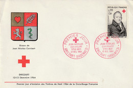 Emission "Croix Rouge 64" - Blason De Corvisart -  1er Jour - Croix Rouge