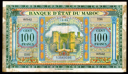 Morocco, 100 Francs,1.3.44,P-27s,as Scan - Marocco