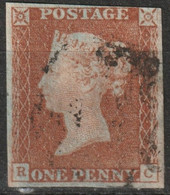 Great Britain 1841 Penny Red Imp. (RC) Black Plate 11 Used - Used Stamps